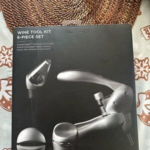 Original Rabbit Silver Wine Tool Kit 6-Piece Set